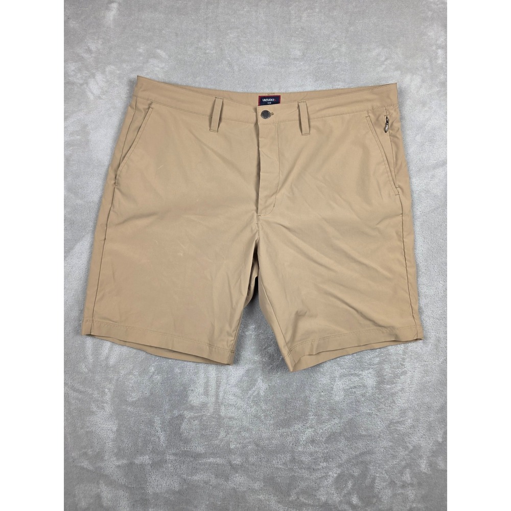 UNTUCKit Traveler Short Mens 38 Tan Regular Fit 40499 Performance Casual